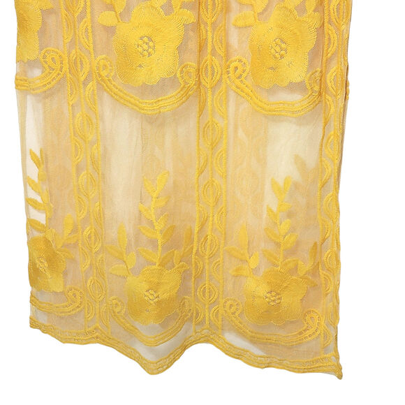 Eleter Yellow Lace Maxi Romper Dress Bohemian Boho Romantic Party Summer Size S - Picture 6 of 16